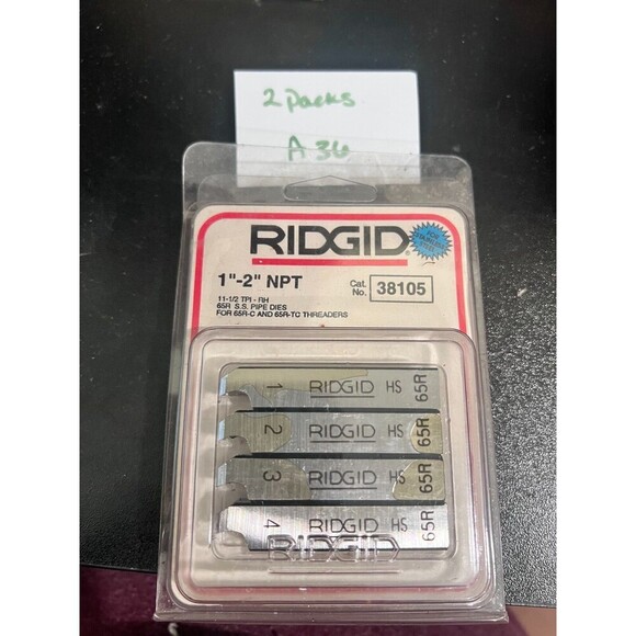 RIDGID 1"- 2" NPT Alloy Steel Pipe Dies 38105 1 pack - Picture 3 of 3